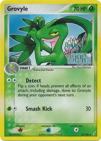 EX Crystal Guardians Grovyle #32/100 reverse holo